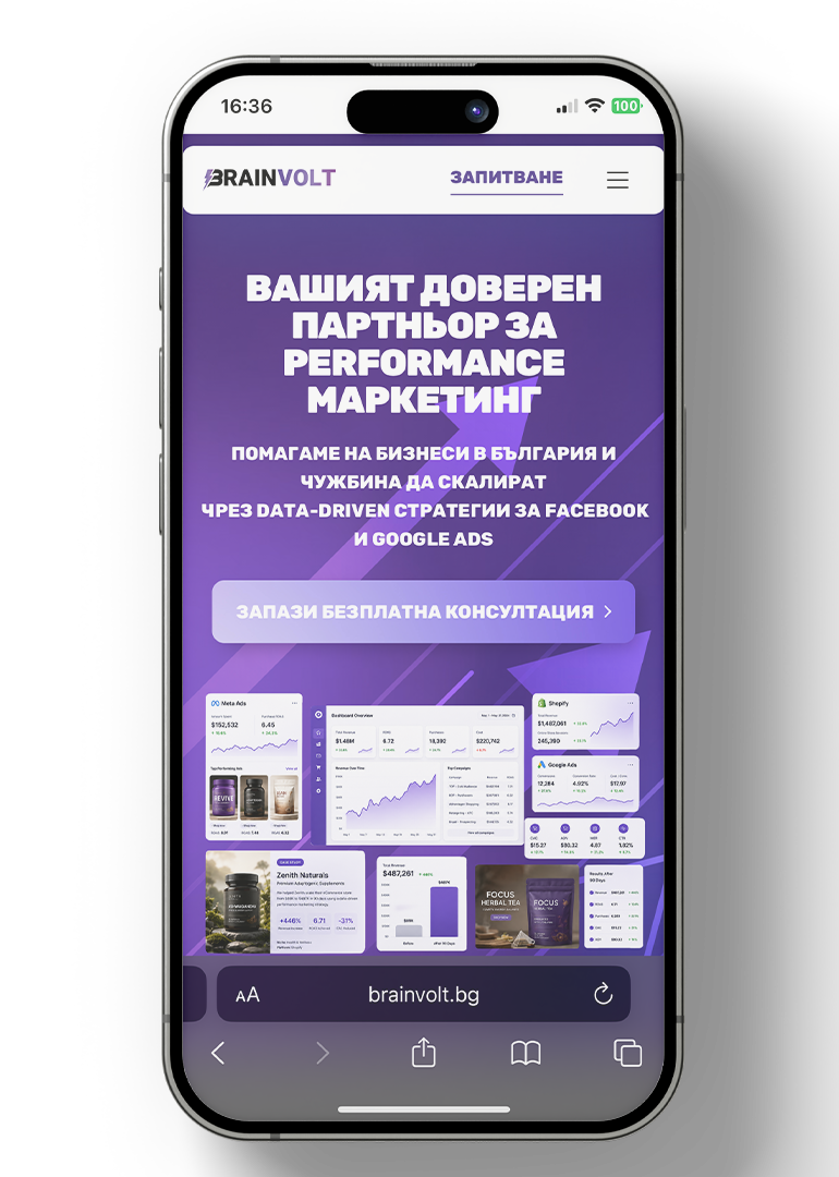 Brainvolt — мобилен екран 2